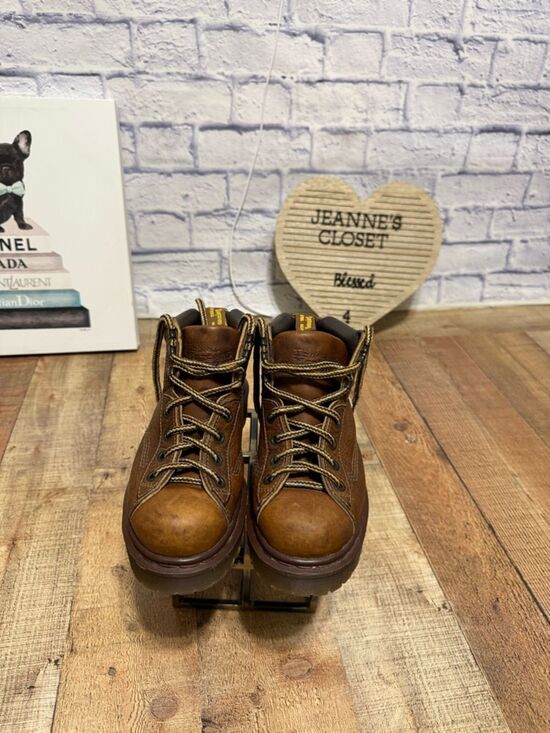 Dr. Martens VTG Grizzly Brown Leather Boots Made England Mens US 5 8287 AW 004